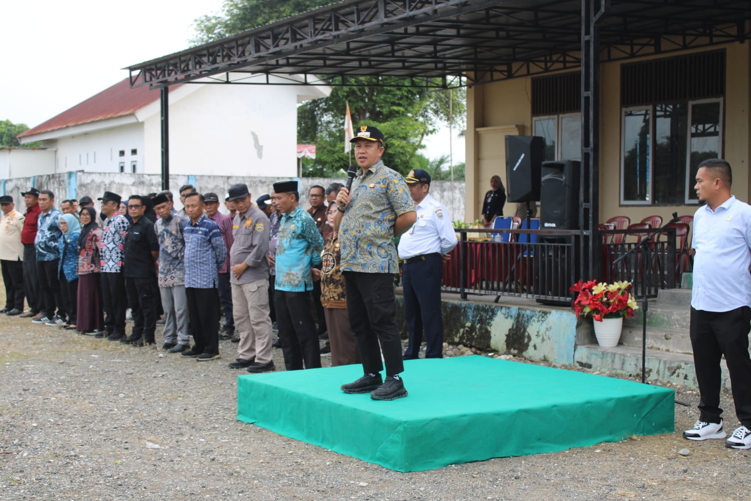 Apel Umum dan Aparatur Desa se-Kecamatan Bumi Raya Tahun 2025 Digelar di Desa Bahonsuai