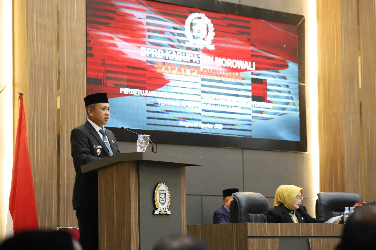 Bupati Iksan Sampaikan Rancangan Anggaran Perubahan Pendapatan dan Belanja Daerah Kab Morowali Tahun Anggaran 2025
