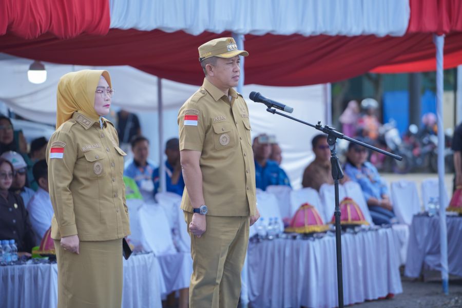 Bupati Iksan Dan Wakil Bupati Iriane Iliyas Lanjutkan Rangkaian Apel Umum Di Bungku Pesisir