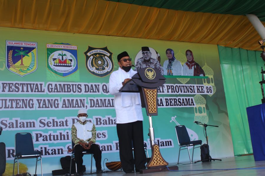 wakili-gubernur-sulteng-wabup-morowali-resmi-membuka-festival-qasidah-dan-gambus-tingkat-prov-sulteng-tahun-2021