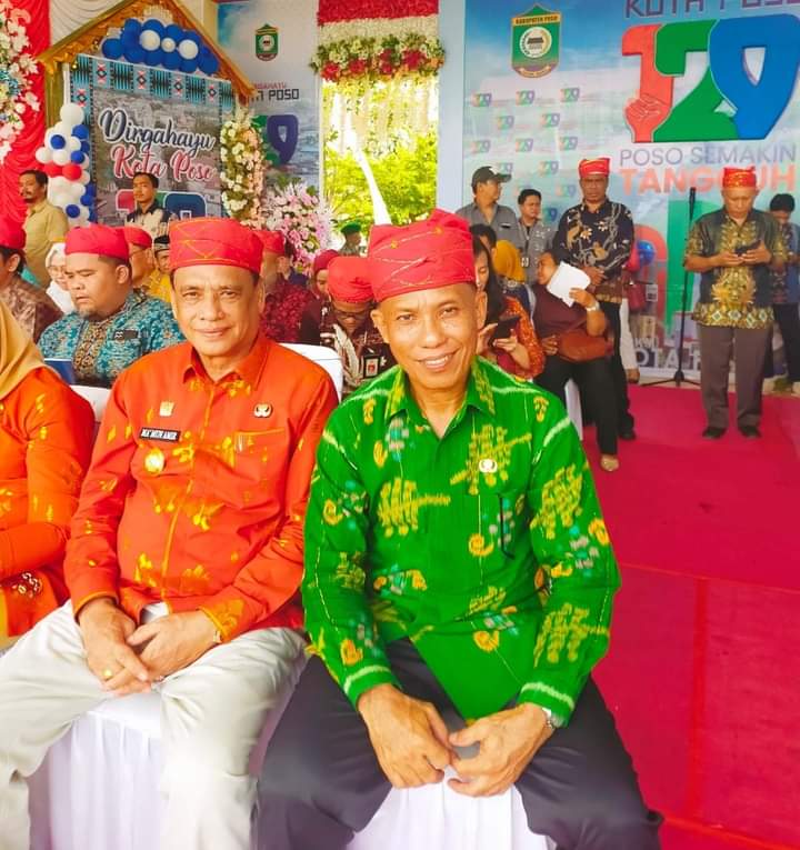 Wakili Pj Bupati Morowali, Staf Ahli Bidang Kesra, Abdul Malik Hafid Hadiri HUT ke-129 Kota Poso