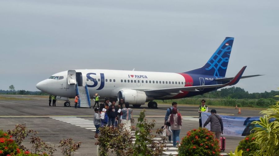 Sriwijaya Air Resmi Buka Rute Morowali–Makassar, Penerbangan Perdana Disambut Bupati Morowali Iksan