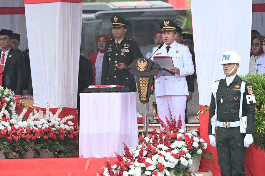 Bupati Iksan Baharudin Abdul Rauf Pimpin Upacara HUT RI ke-80 di Morowali