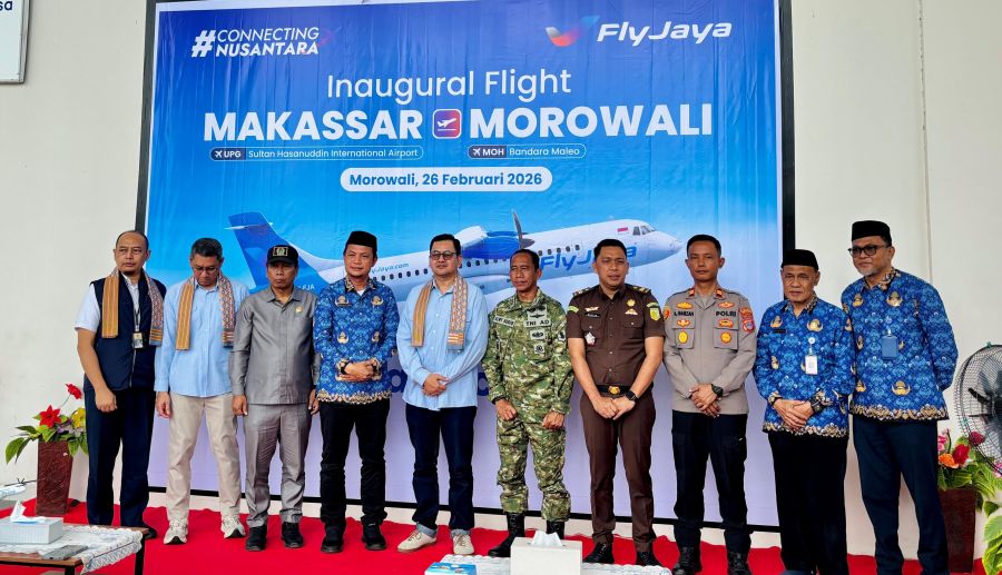 Pemkab Morowali Sambut Penerbangan Perdana FLY JAYA Rute Makassar–Morowali–Bone