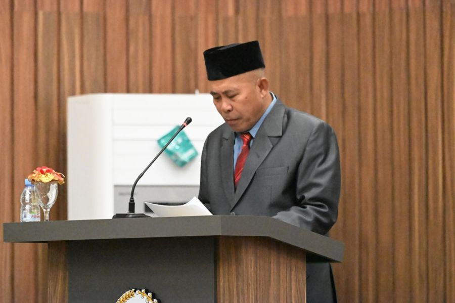 Plh Sekda Morowali Afridin Sampaikan Jawaban Pemda atas Pandangan Fraksi DPRD