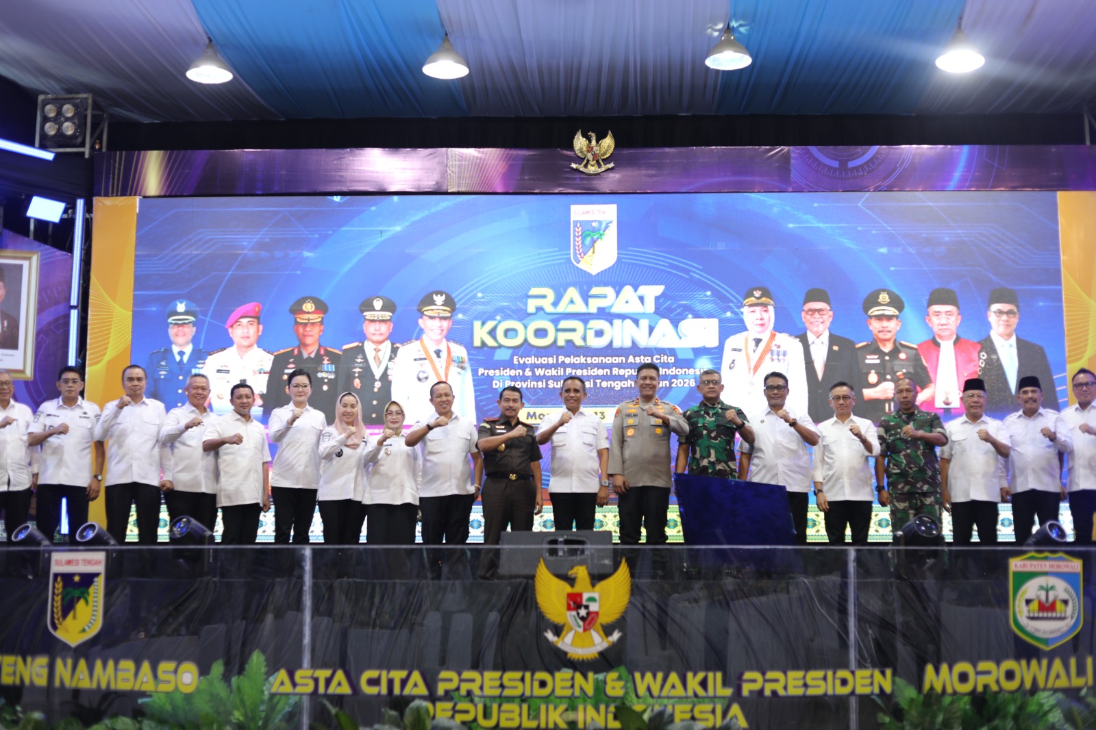 Morowali Jadi Tuan Rumah Rakor Evaluasi Program Asta Cita Presiden dan Wakil Presiden RI Tahun 2026 Se-Sulteng