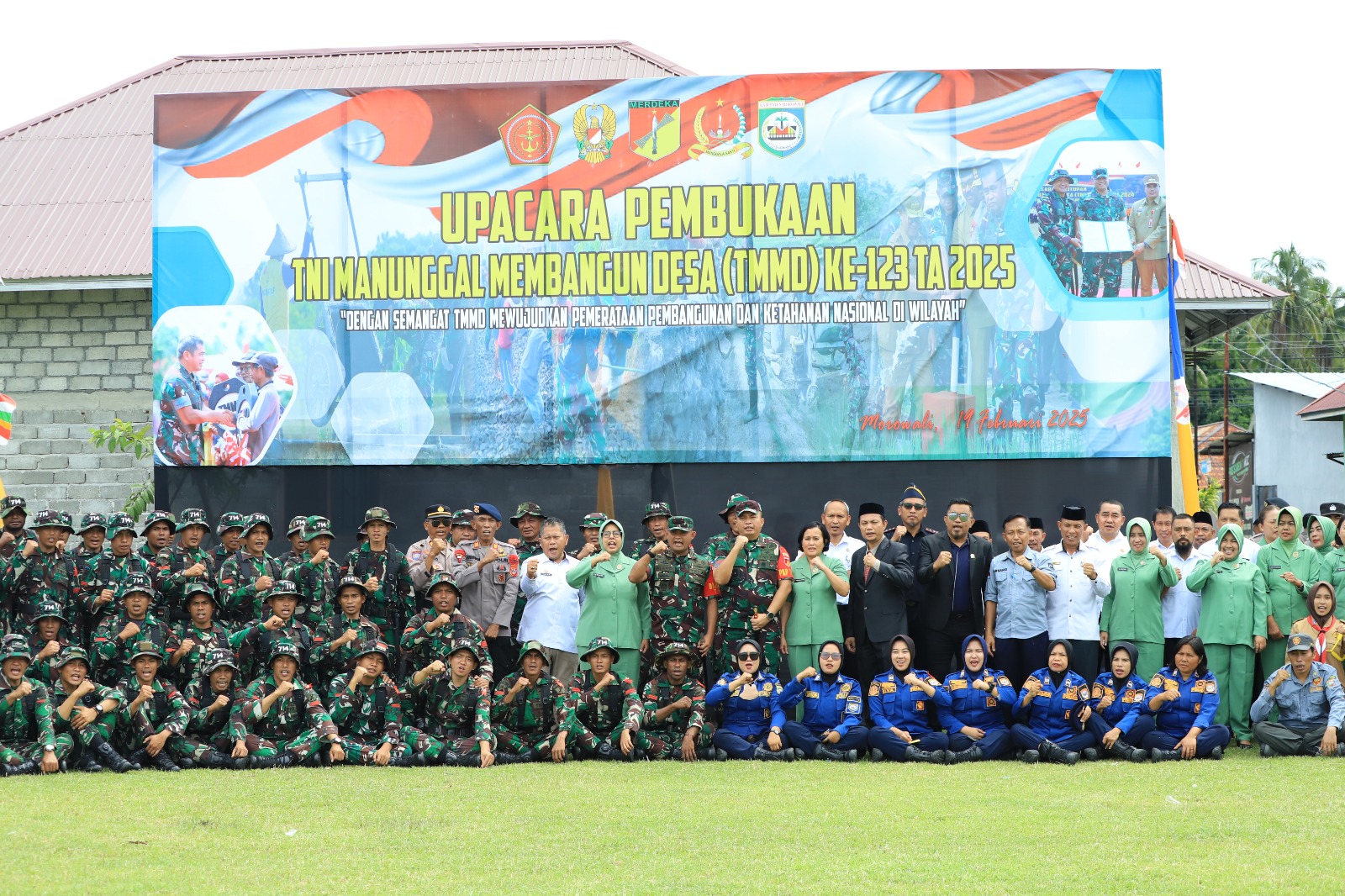 Wakili Pj Bupati Morowali, Asisten II Abd Mutaqqin Sonaru Pimpin Upacara Pembukaan TMMD ke-123 TA 2025