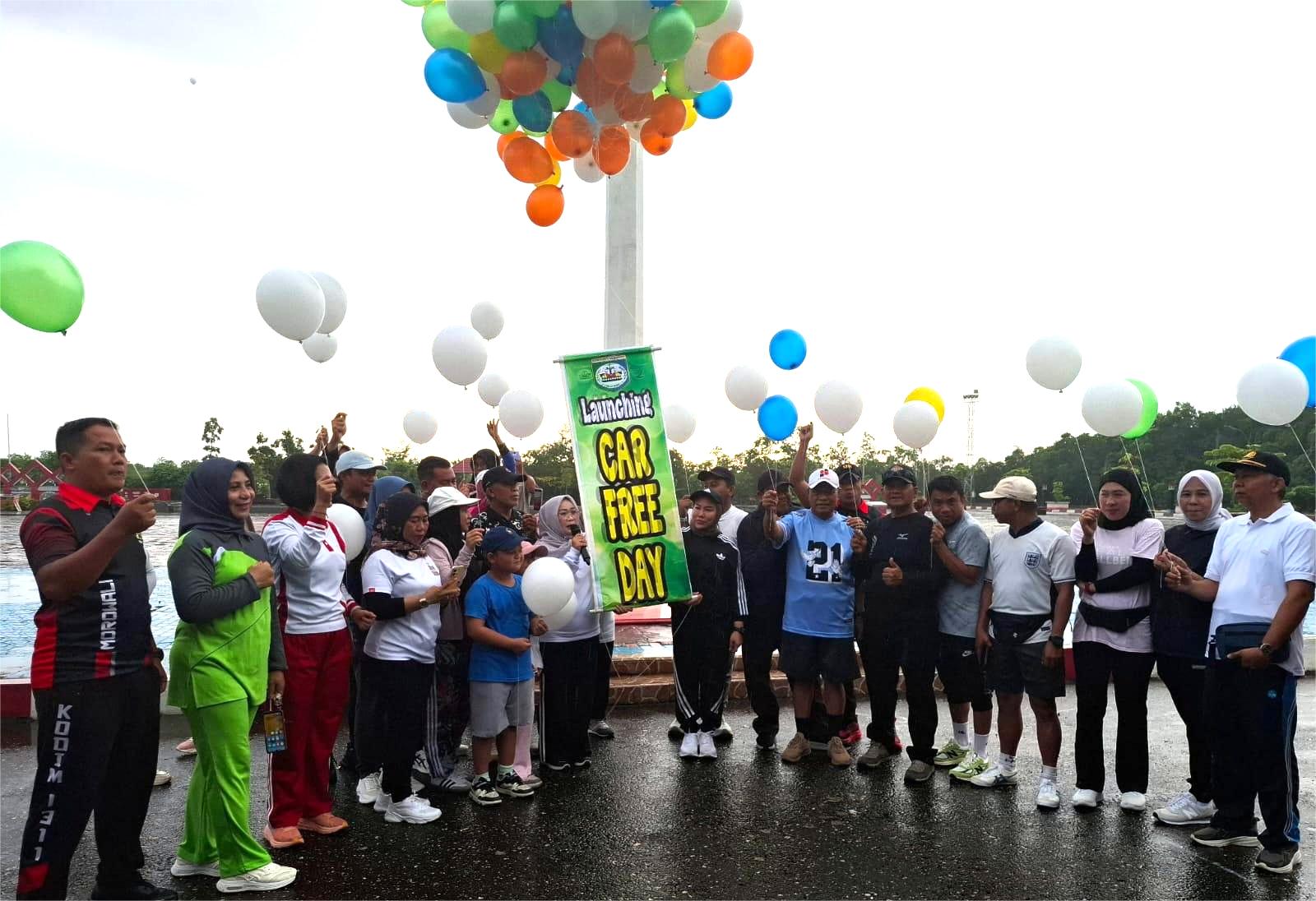 Wakil Bupati Iriane Iliyas Resmi Luncurkan Car Free Day Kabupaten Morowali