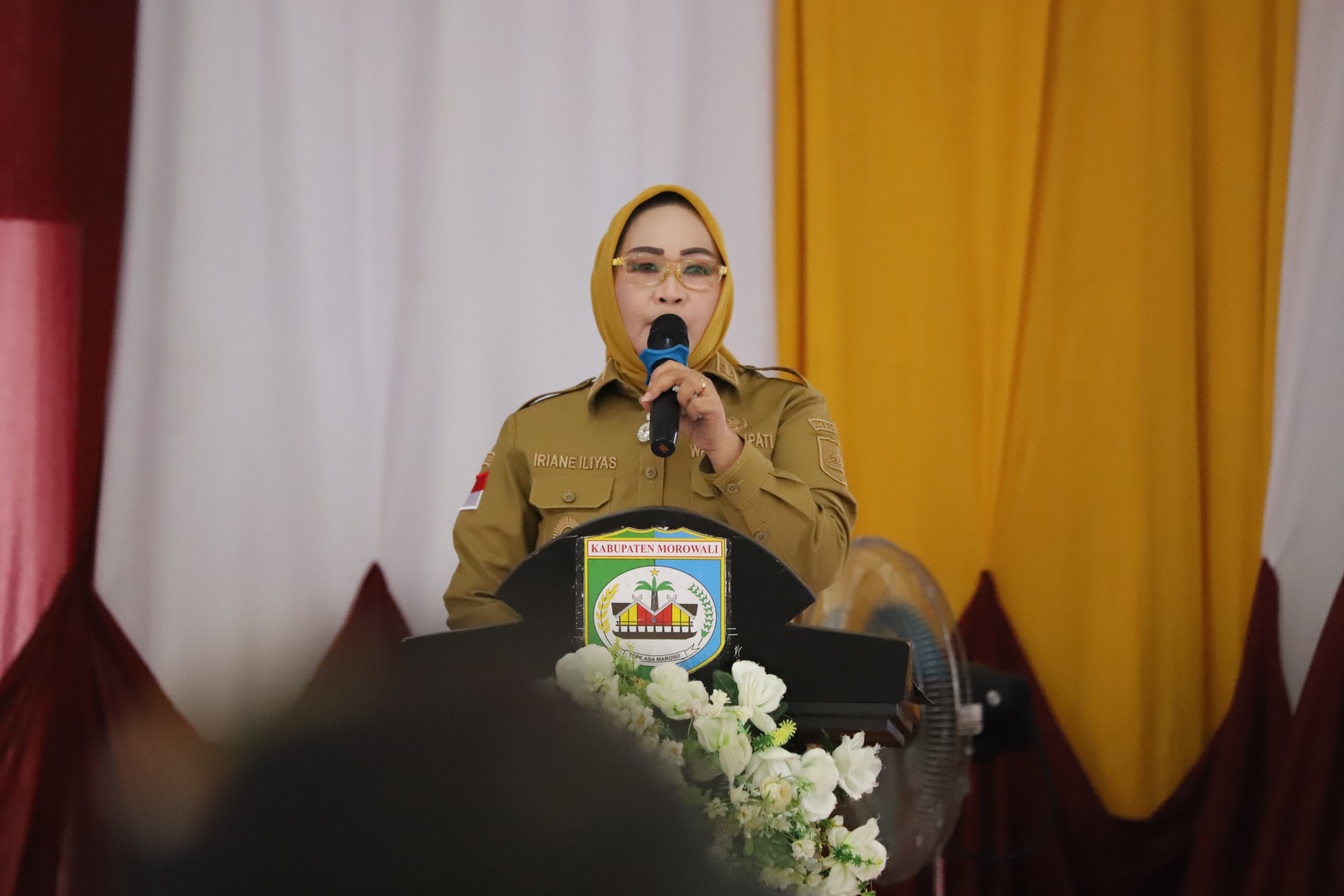 Wakil Bupati Morowali, Iriane Iliyas Buka Lomba Evaluasi Perkembangan Desa dan Kelurahan Tingkat Kabupaten di Desa Marga Mulya