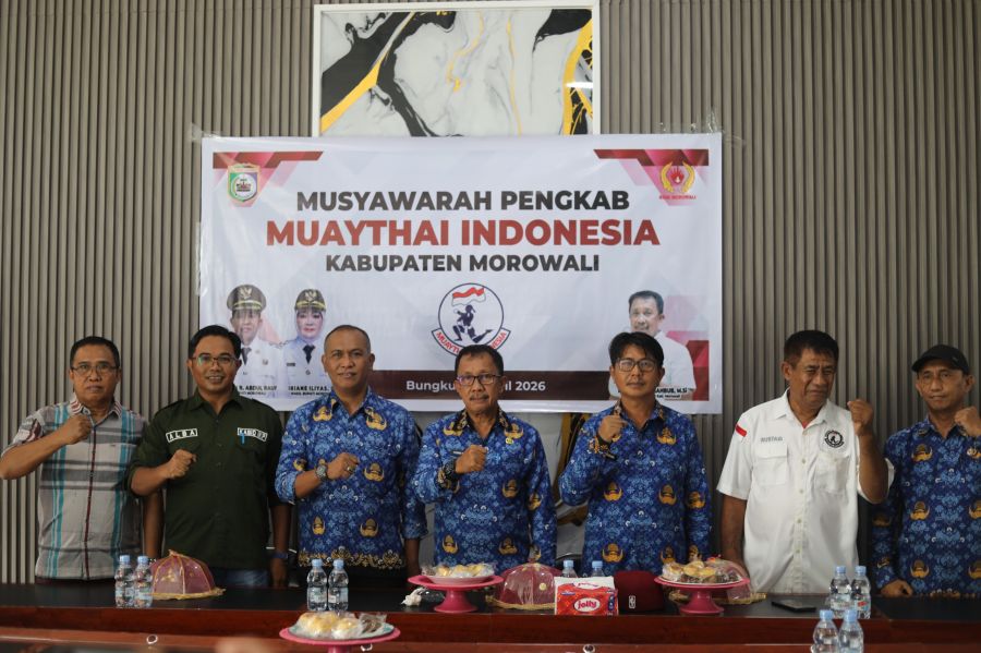 Sekda Morowali Yusman Mahbub Buka Musyawarah Pengkab Muaythai Indonesia Kab. Morowali