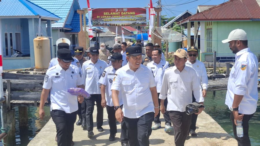 Bupati Morowali Iksan Tinjau Titik Nol Pembangunan TMMD ke-129 di Desa Polewali