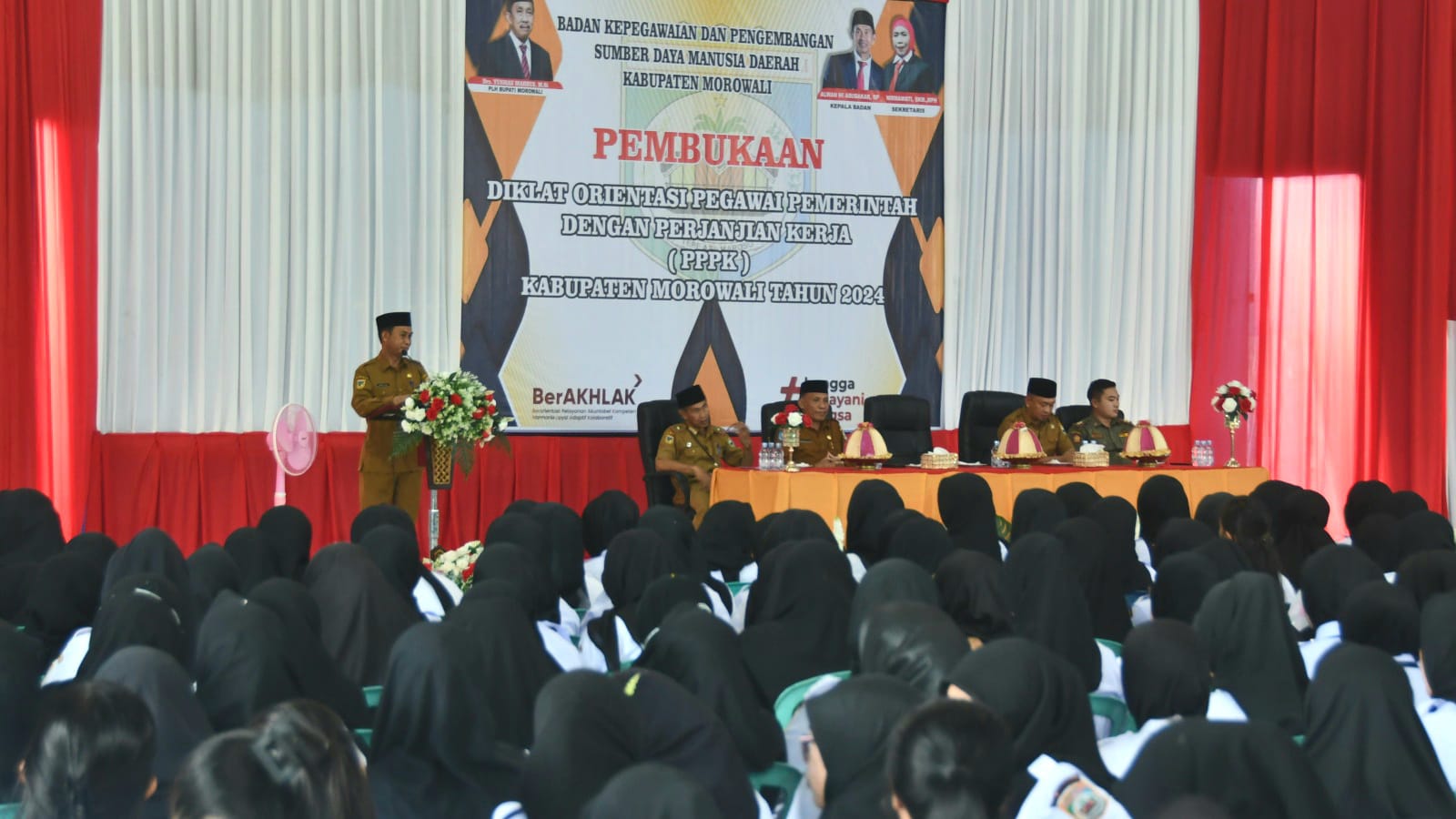 Wakili PLH Bupati Yusman Mahbub, Asisten III Buka Diklat Orientasi PPPk Tahun 2024