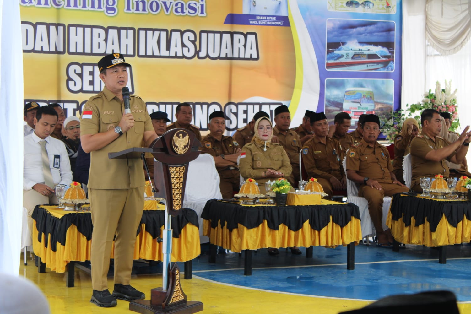 Bupati Iksan Launching Inovasi Bansos dan Hibah Iklas Juara serta Layanan Jemput Sakit Pulang Sehat di Bungku Tengah