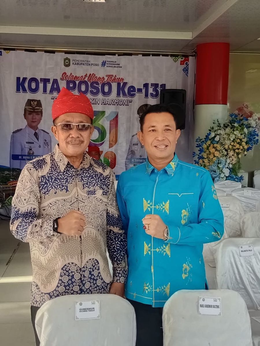 Wakili Bupati Morowali, Sekda Yusman Mahbub Hadiri Upacara Peringatan HUT KE-131 Tahun  Kota Poso