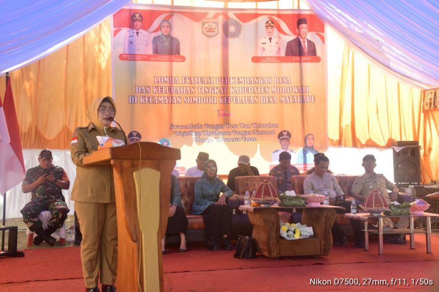 Wabup Irianie Iliyas dalam Evaluasi Lomba Desa dan Kelurahan di Desa Matarape; Kesadaran pada Perkembangan Pembangunan adalah Tugas Bersama.