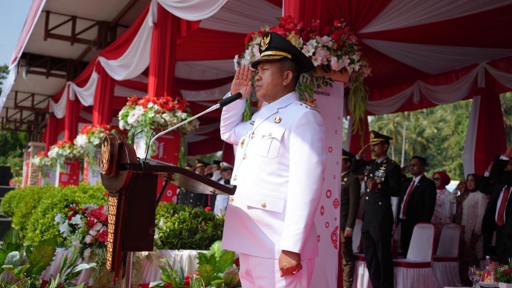 Bupati Iksan Baharudin Abd Rauf Pimpin Upacara HUT RI ke-81 di Morowali