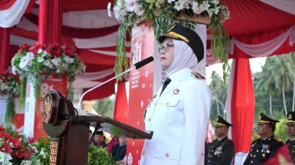 Penurunan Sang Merah Putih HUT ke-81 RI di Morowali Berlangsung Khidmat