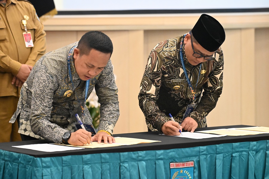 Bupati Morowali, Iksan  Baharudin Abdul Rauf Hadiri Penandatanganan Kerja Sama Replikasi Aplikasi SISGITA di Tangsel